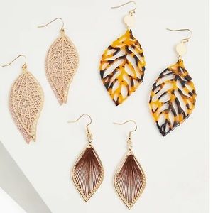 Torrid Leaf Earrings Set